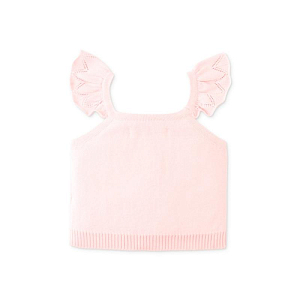 Топ для малышей вязаный с вышивкой Джинджерснэпс (Gingersnaps) "Джорджина", розовая дымка