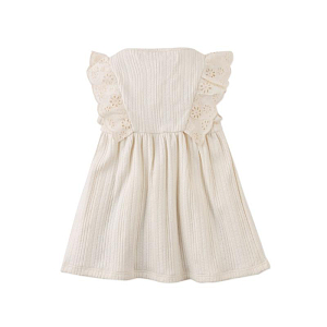 Сарафан для малышей с вышивкой Джинджерснэпс (Gingersnaps) "Элоин", ванильный