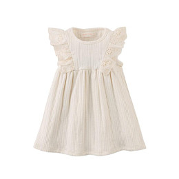 Сарафан для малышей с вышивкой Джинджерснэпс (Gingersnaps) "Элоин", ванильный