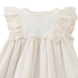 Сарафан для малышей с вышивкой Джинджерснэпс (Gingersnaps) "Элоин", ванильный