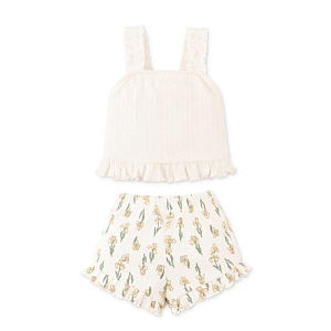 Топ с шортами для малышей Джинджерснэпс (Gingersnaps) "Энди", желтые ирисы