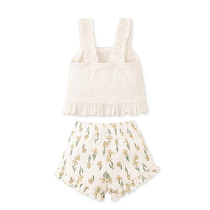 Топ с шортами для малышей Джинджерснэпс (Gingersnaps) "Энди", желтые ирисы
