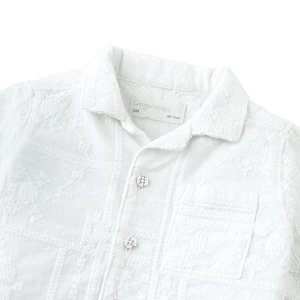 Рубашка для малышей с коротким рукавом Джинджерснэпс (Gingersnaps) "Тимоти", белая