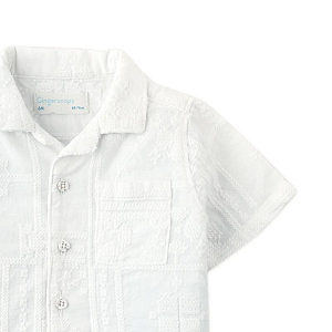 Рубашка для малышей с коротким рукавом Джинджерснэпс (Gingersnaps) "Тимоти", белая