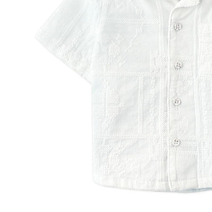 Рубашка для малышей с коротким рукавом Джинджерснэпс (Gingersnaps) "Тимоти", белая