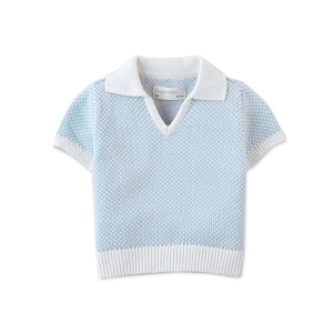 Футболка-поло для малышей Джинджерснэпс (Gingersnaps) "Люциус", небесно-голубая