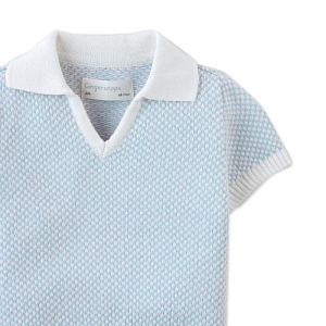 Футболка-поло для малышей Джинджерснэпс (Gingersnaps) "Люциус", небесно-голубая