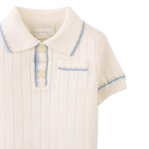 Футболка-поло для малышей Джинджерснэпс (Gingersnaps) "Рейнер", белая