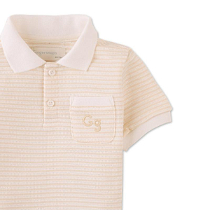 Футболка-поло для малышей Джинджерснэпс (Gingersnaps) "Эрен", персиковые полоски