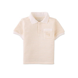 Футболка-поло для малышей Джинджерснэпс (Gingersnaps) "Эрен", персиковые полоски