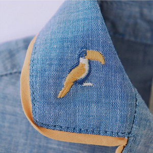 Рубашка для малышей с коротким рукавом Джинджерснэпс (Gingersnaps) "Стивен", голубая