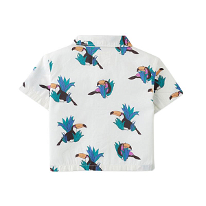 Рубашка для малышей с коротким рукавом Джинджерснэпс (Gingersnaps) "Свайпер", райские птицы