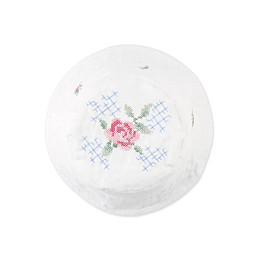 Панама с вышивкой Джинджерснэпс (Gingersnaps) "Ария", снежные розы