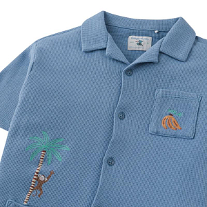 Рубашка с коротким рукавом Джинджерснэпс (Gingersnaps) "Томми", голубой туман