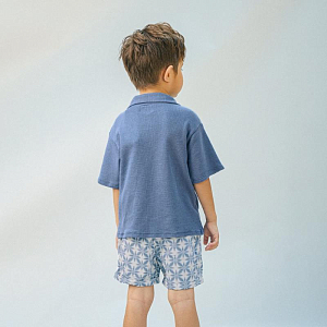 Рубашка с коротким рукавом Джинджерснэпс (Gingersnaps) "Томми", голубой туман