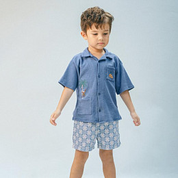 Рубашка с коротким рукавом Джинджерснэпс (Gingersnaps) "Томми", голубой туман