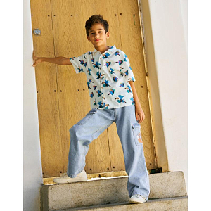 Брюки карго джинсовые Джинджерснэпс (Gingersnaps) "Прим", голубые