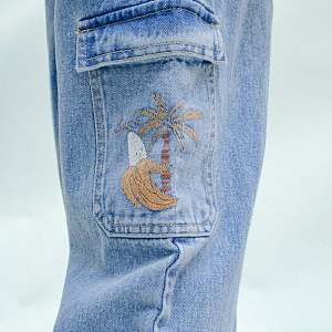 Брюки карго джинсовые Джинджерснэпс (Gingersnaps) "Прим", голубые