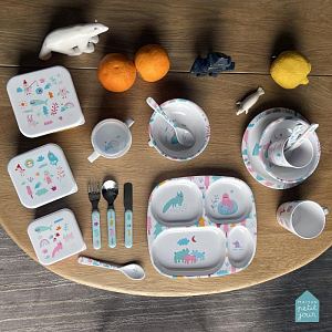 Набор столовых приборов Mэйзон Петит Жур (Maison Petit Jour) "Ледяной Мир", голубой