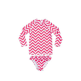 Купальник с длинным рукавом раздельный Бадавии Бичвеа (Badawii Beachwear), пляжный зигзаг