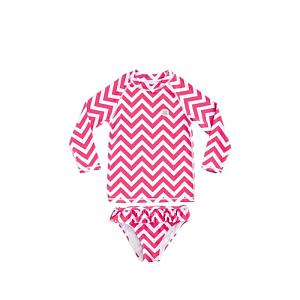 Купальник с длинным рукавом раздельный Бадавии Бичвеа (Badawii Beachwear), пляжный зигзаг
