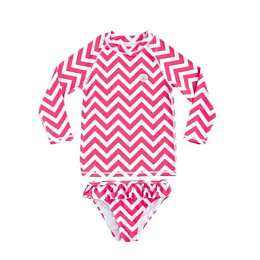 Купальник с длинным рукавом раздельный Бадавии Бичвеа (Badawii Beachwear), пляжный зигзаг