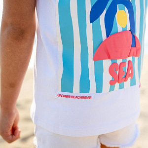Футболка Бадавии Бичвеа (Badawii Beachwear) "Морской Витамин", белая