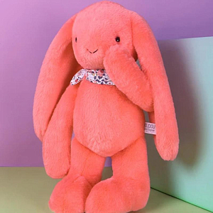Мягкая игрушка Дуду э Компани (Doudou et Compagnie) "Кролик цветочный", коралловый, 50 см