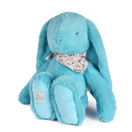 Мягкая игрушка Дуду э Компани (Doudou et Compagnie) "Кролик цветочный", бирюзовый, 50 см