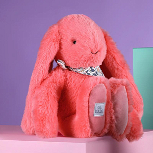 Мягкая игрушка Дуду э Компани (Doudou et Compagnie) "Кролик цветочный", коралловый, 25 см