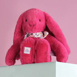 Мягкая игрушка Дуду э Компани (Doudou et Compagnie) "Кролик цветочный", фуксия, 25 см