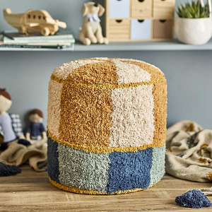Пуф Блумингвиль МИНИ (Bloomingville MINI) "Кио", карамельный с голубым