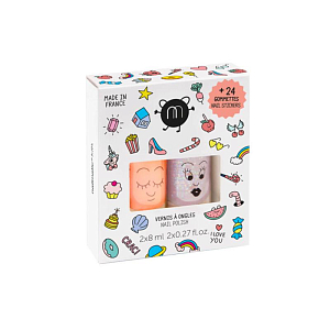 Набор лаков для ногтей нейлматик (nailmatic) "Полли, Фламинго", 2 шт