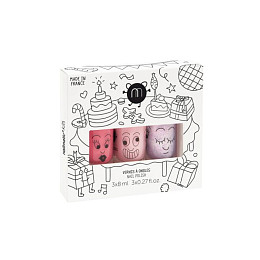 Набор лаков для ногтей нейлматик (nailmatic) "Печенье, Белла, Эллиот", 3 шт