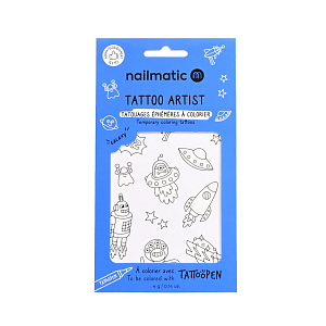 Набор временных татуировок для раскрашивания нейлматик (nailmatic) "Галактика", 12 шт