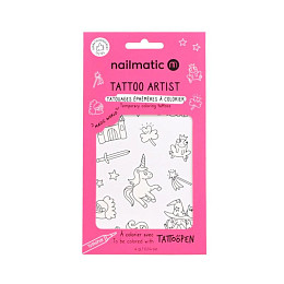 Набор временных татуировок для раскрашивания нейлматик (nailmatic) "Мир Магии", 12 шт