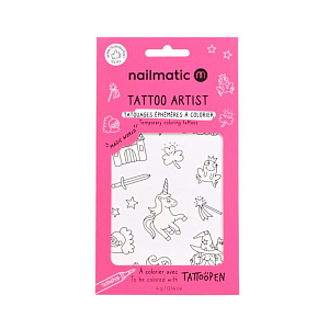 Набор временных татуировок для раскрашивания нейлматик (nailmatic) "Мир Магии", 12 шт