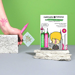 Набор тату-маркеров для тела смываемых с трафаретами нейлматик (nailmatic) "Нью-Йорк", 2 шт