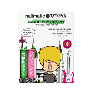 Набор тату-маркеров для тела смываемых с трафаретами нейлматик (nailmatic) "Нью-Йорк", 2 шт
