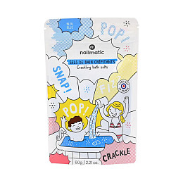 Соль для ванны шипучая нейлматик (nailmatic) "Крэкл", голубая, 60 г