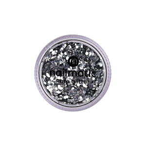 Блестки для лица, тела и ногтей крупные нейлматик (nailmatic), серебряные