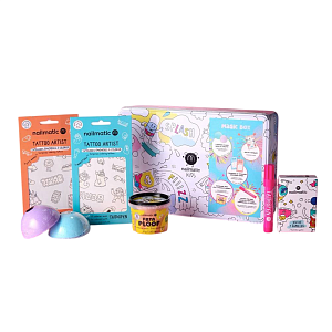 Набор для ванны и игр нейлматик (nailmatic) "Волшебная Коробка", с розовым тату-маркером