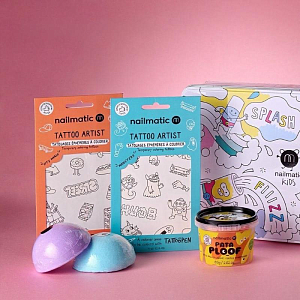Набор для ванны и игр нейлматик (nailmatic) "Волшебная Коробка", с синим тату-маркером