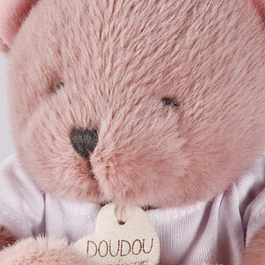 Медвежонок Дуду э Компани (Doudou et Compagnie), с сердечком, розовый