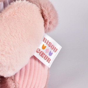 Медвежонок Дуду э Компани (Doudou et Compagnie), с сердечком, розовый