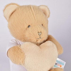 Медвежонок Дуду э Компани (Doudou et Compagnie), с сердечком, бежевый