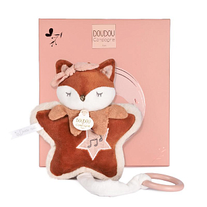 Мягкая игрушка Дуду э Компани (Doudou et Compagnie) "Лиса", персиковая