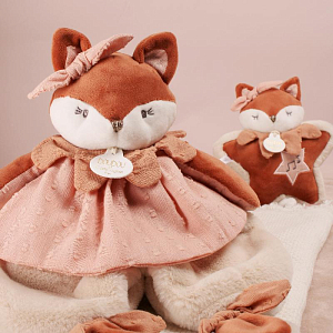 Мягкая игрушка Дуду э Компани (Doudou et Compagnie) "Лиса", персиковая