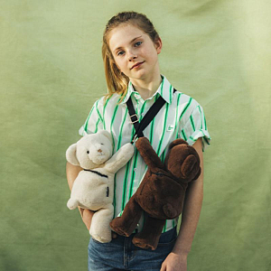 Мягкая игрушка-сумочка Дуду э Компани (Doudou et Compagnie) "Медведь", молочный шоколад