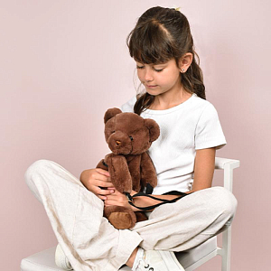 Мягкая игрушка-сумочка Дуду э Компани (Doudou et Compagnie) "Медведь", молочный шоколад
